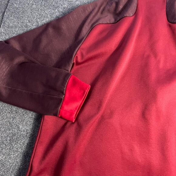 Nike Therma-Fit Hoodie XL Red Maroon Colorblock Sweatshirt Jacket Men’s Training - Picture 12 of 14